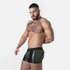 Bold boxer with synthetic leather, detachable front