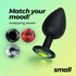 Plug anale in silicone medico con gemme intercambiabili scintillanti