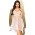 White Sheer Lace Babydoll Lingerie