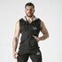 Breathable Mesh Sleeveless Hoodie with a Bold Design
