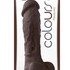Dildo realista em silicone castanho de 23 cm