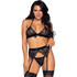 Discover our elegant three-piece lingerie set that's as sensual as it is comfortable.