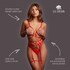 Heart-patterned lingerie set with open straps