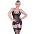 Corset elegante, sensual, com renda e transparências
