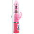 Vibrador rosa com rotação, 10 funções e motor duplo