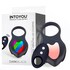 Darkblack anillo vibrador con led control remoto usb silicona