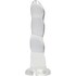 Dildo non-réaliste cristal transparent 7/17 cm clair realrock