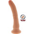 Realistic dildo, dual density, firm yet flexible, with a suction cup