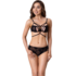 Set in pizzo nero; valorizza le curve; design audace