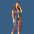 Bata elegante in pizzo blu, mette in risalto la tua figura con sensualità.