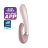 Ergonomically designed vibrator with vibration, warming feature, and app control
