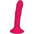 Flexible silicone dildo, heat-responsive, with suction cup