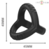 Anillo doble para pene silicona negro modelo 4
