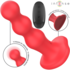 Vibrador rojo con cuencas y ventosa, 10 vibraciones, remoto