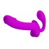 Strapless strap-on with simulated ejaculation and waterproof