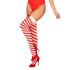 Collants kissmas rayés amusants blancs et rouges