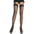 Black fishnet stockings with lace, both elegant and irresistibly seductive