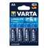 Piles alcalines AA LR6, blister de 4