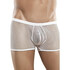 Boxer bianco in rete con fascia elastica in vita
