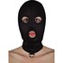 Maschera BDSM con anello, elastico regolabile e visibilità ridotta