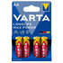 Piles alcalines AA LR6, blister de 4