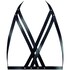 Adjustable vegan strap bra in black recycled polyurethane