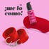 Set erótico: lubricante fresa, esposas, venda. Innovador