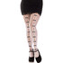 Lace fishnet stockings with a romantic twist, featuring hearts and playful bows