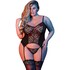 Conjunto de lingerie preta com alças ajustáveis e fio dental