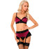Conjunto de lingerie elegante em cetim e renda