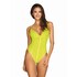 Neon Yellow Zip-Up Bodysuit - A Bold and Sexy Statement
