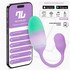 Nexegg huevo vibrador silicona doble capa con app lila/pistacho