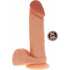 Dildo realista em silicone com ventosa mãos-livres
