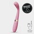 Bastón vibrador rosa con 10 modos, suave y resistente al agua