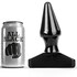 Buttplug cónico preto para prazer anal máximo