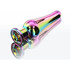 Rainbow Jewel Metal Anal Plug - Tapered Shape