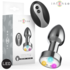 Plug metálico com base LED e controlo remoto