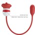 Vibrador rojo, recargable, simula estimulación oral