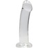 Dildo transparente com ventosa, 17 cm, sem ftalatos nem látex