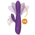 Vibrador dual con 10 modos, silicona médica, sumergible