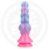 Dildo ergonómico, design entrançado, silicone premium, resistente à água