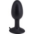 Plug anal com esfera interna rotativa, superfície suave, silicone premium.