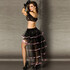 Black Mini Skirt with Tulle and Pink Bow - Sensual and Elegant
