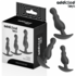 Set di plug anali ondulati in silicone medico ipoallergenico