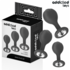 Set di plug anali tondi, silicone medico, 3 dimensioni