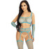 Discover our enticing set featuring a sultry mesh top paired with matching thigh-high stoc