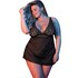 Lingerie negra sedutora, com costas descobertas e renda