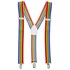 Adjustable suspenders with vibrant LGBT+ pride colors