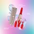 VIBRATORE CANDY LIPSTICK ROSA LOVELINE CON 4 ACCESSORI