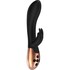 Vibrador de doble estimulación de silicona negro